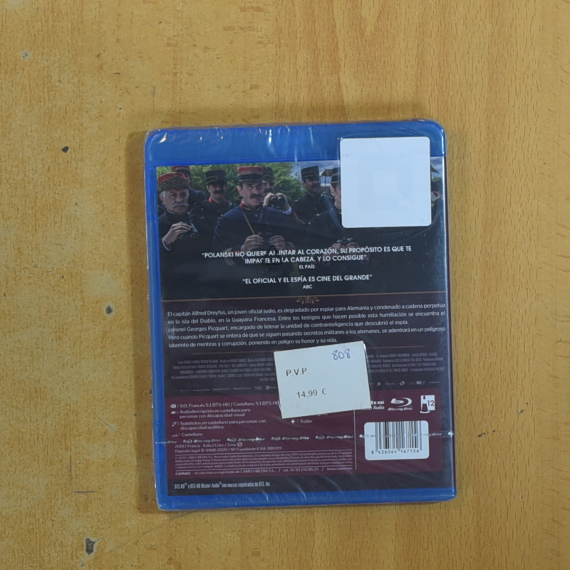 EL OFICIAL Y EL ESPIA - BLURAY