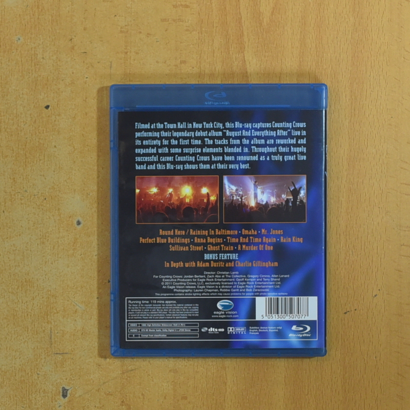 COUNTING CROWS AUGUST AND EVERYTHING AFTER LIVE AT TOWN HALL - BLURAY