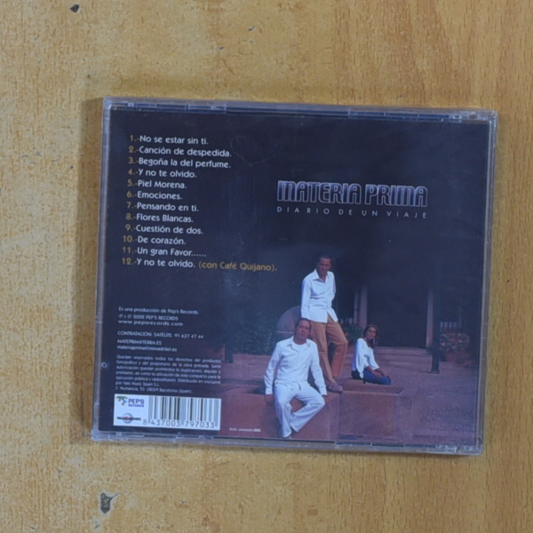 MATERIA PRIMA - DIARIO DE UN VIAJE - CD