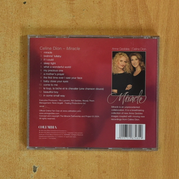 CELINE DION - MIRACLE - CD