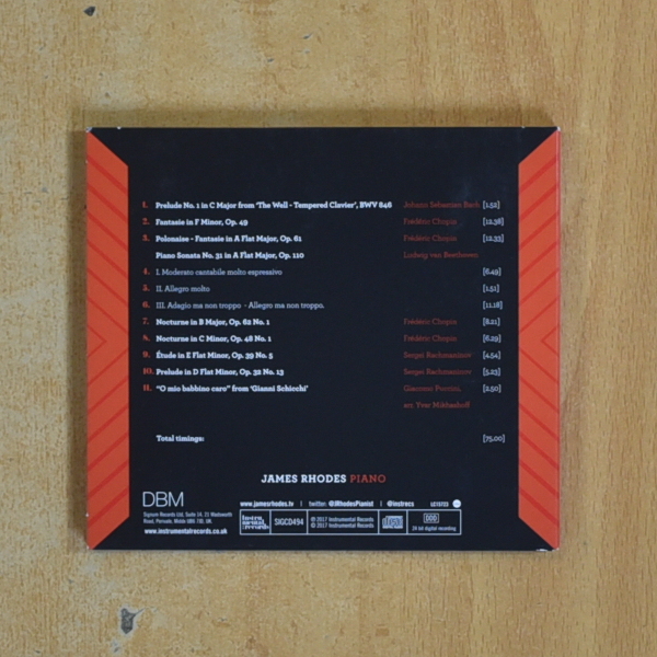 JAMES RHODES - FIRE ON ALL SIDES - CD
