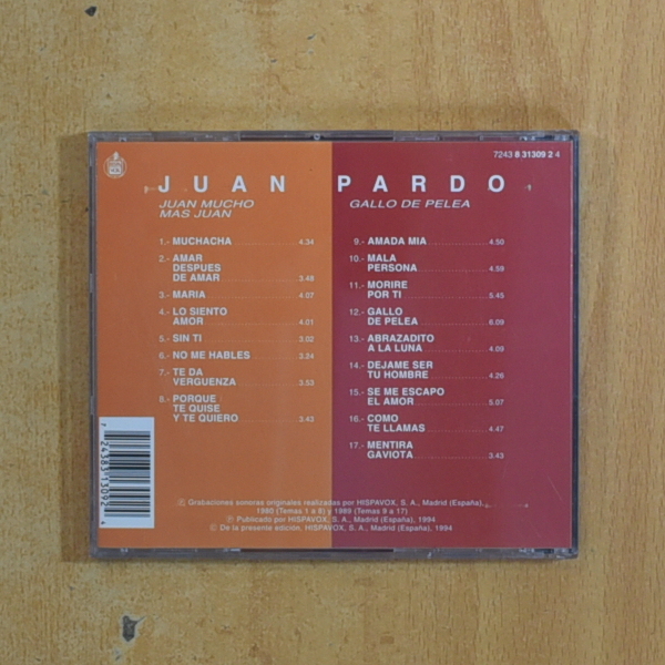 JUAN PARDO - JUAN MUCHO MAS JUAN / GALLO DE PELEA - CD