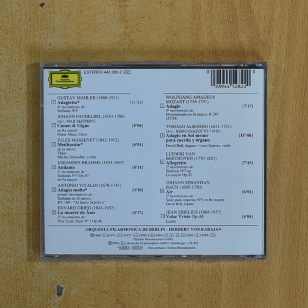 KARAJAN - ADAGIO - CD