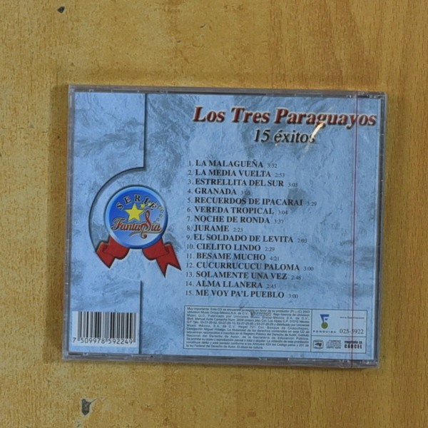 LOS TRES PARAGUAYOS - 15 EXITOS - CD
