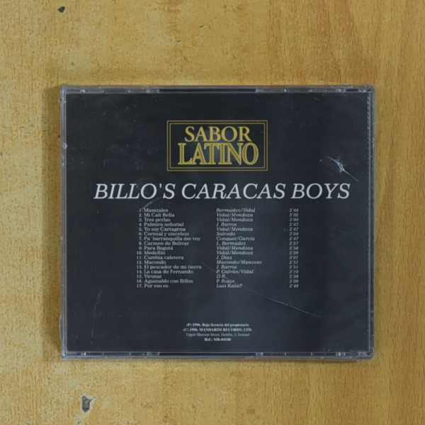 BILLOS CARACAS BOYS - SABOR LATINO - CD
