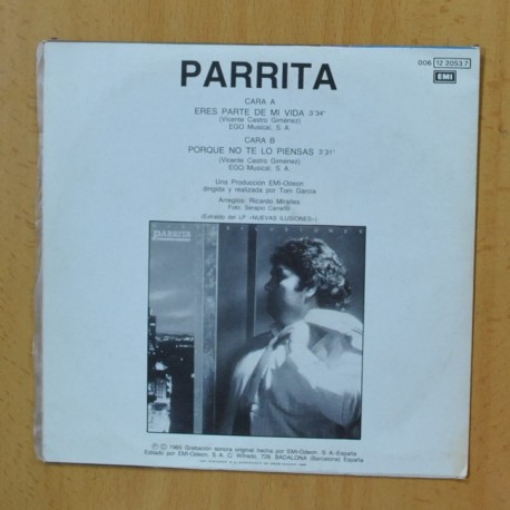 PARRITA - ERES PARTE DE MI VIDA - SINGLE