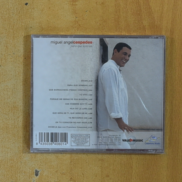 MIGUEL ANGEL CESPEDES - PARA QUE SONRIAS - CD