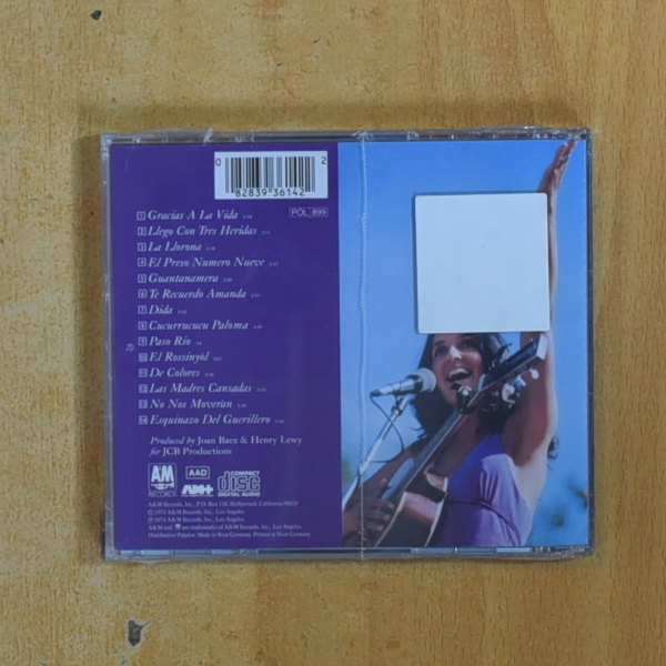 JOAN BAEZ - GRACIAS A LA VIDA HERES TO LIFE - CD