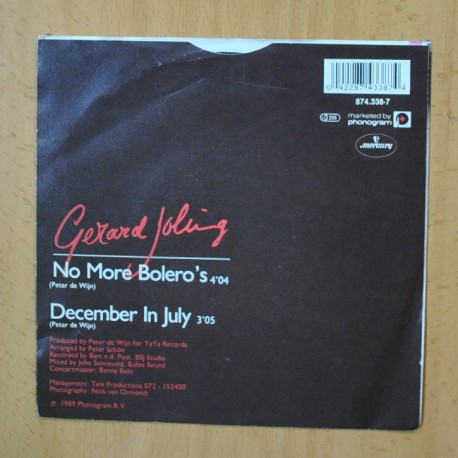 GERAR JOLING - NO MORE BOLEROÂ´S - SINGLE