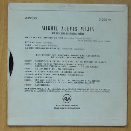 MIGUEL ACEVES MEJIA - YO TENIA UN CHORRO DE VOZ - SINGLE