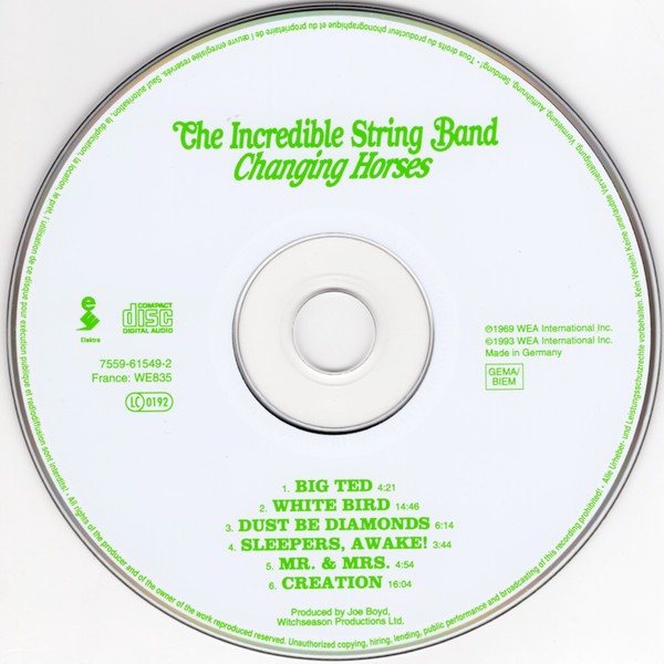 THE INCREDIBLE STRING BAND - CHANGING HORSES - CD (3)