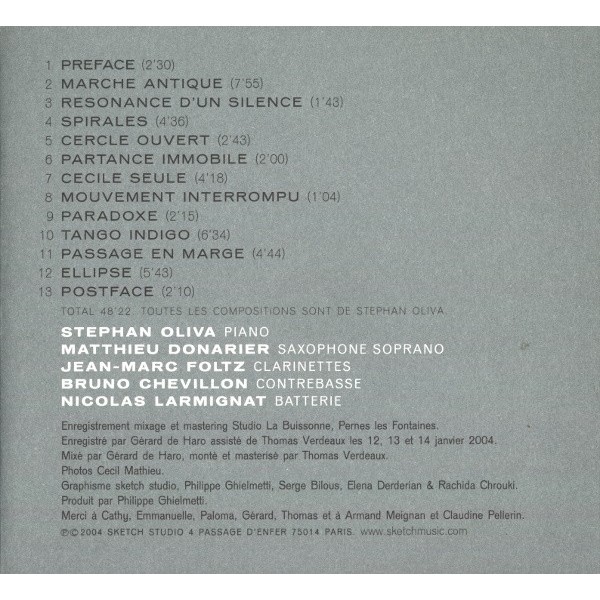 STEPHAN OLIVA - ITINÉRAIRE IMAGINAIRE - CD (1)