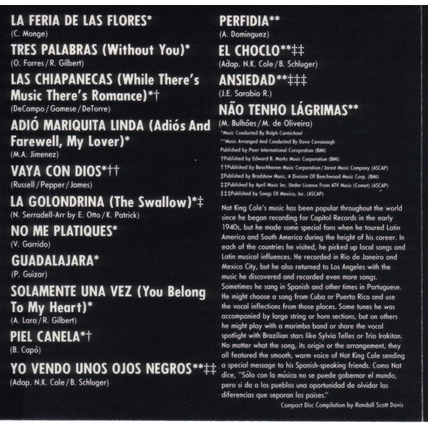 NAT KING COLE - COLE ESPAÑOL AND MORE, VOL.2 - CD (4)