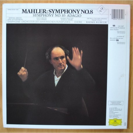 MAHLER - SYMPHONY NO 8 - 2 LP