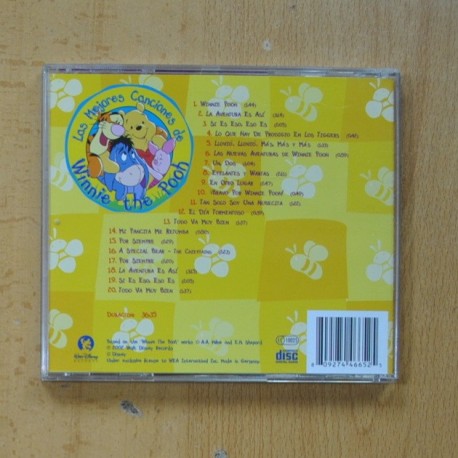 VARIOS - LAS MEJORES CANCIONES DE WINNIE THE POOH - CD