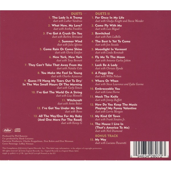 FRANK SINATRA - DUETS AND DUETS II - CD (2)