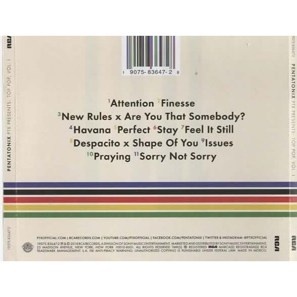 PENTATONIX - PTX PRESENTS: TOP POP, VOL. 1 - CD (3)