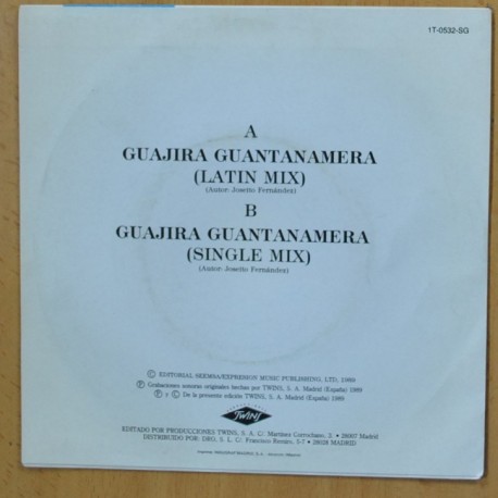 ORQUESTA LUNA / PHIL MANZANERA - GUANTANAMERA - SINGLE