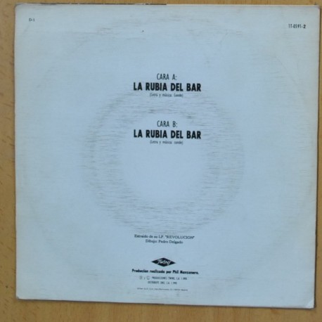 MOSQUITOS - LA RUBIA DEL BAR - SINGLE