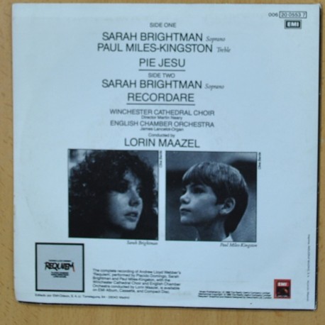 ANDREW LLOYD WEBBER - PIE JESU - SINGLE