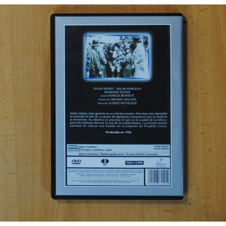 ALFRED HITCHCOCK - SABOTAJE - DVD