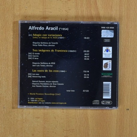 ALFREDO ARACIL - ADAGIO VARIACIONES - CD