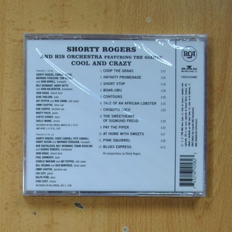 SHORTY ROGERS - COOL AND CRAZY - CD
