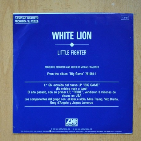 WHITE LION - LITTLE FIGHTER - SINGLE