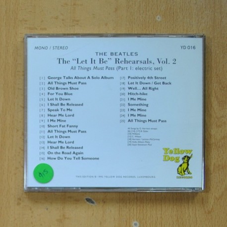 THE BEATLES - THE LET IT BE REHEARSALS VOL 2 - CD
