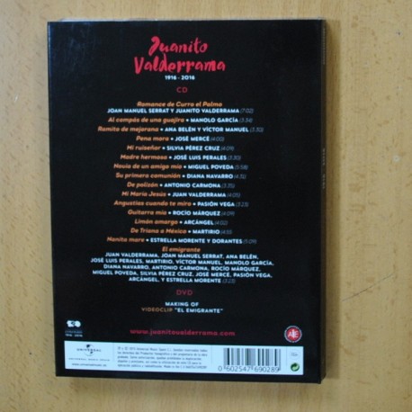JUANITO VALDERRAMA - 1916 / 2016 - CD + DVD