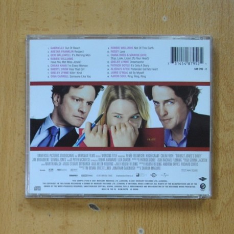 VARIOS - BRIDGET JONESÂ´S DIARY - CD