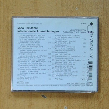 VARIOS - 20 JAHRE INTERNATIONALE AUSZEICHNUNGEN - CD