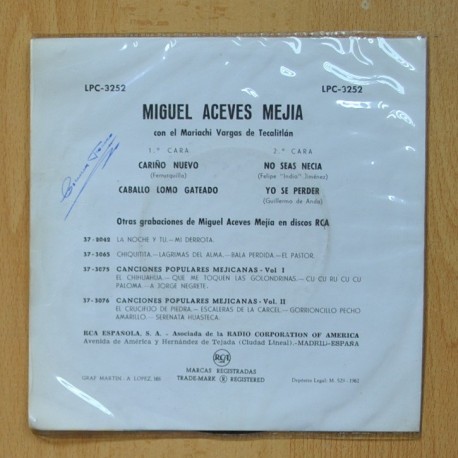 MIGUEL ACEVES MEJIA - CARIÑO NUEVO + 3 - EP