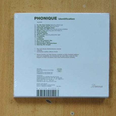 PHONIQUE - IDENTIFICATION - CD