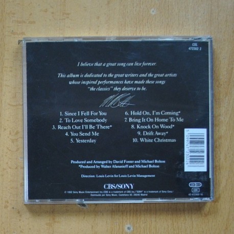 MICHAEL BOLTON - TIMELESS - CD