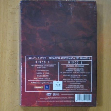 ALICIA ALONSO - GISELLE LA LEYENDA - 2 DVD