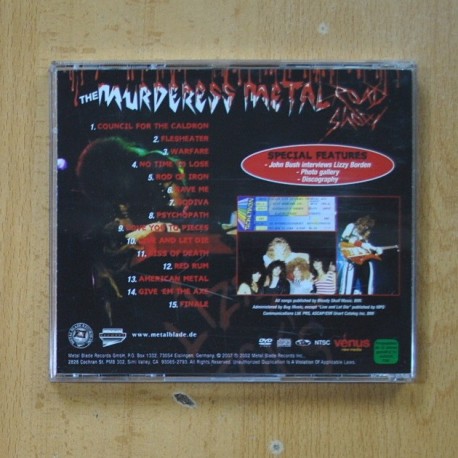 LIZZY BORDEN - THE MURDERESS METAL ROAD SHOW LIVE - DVD