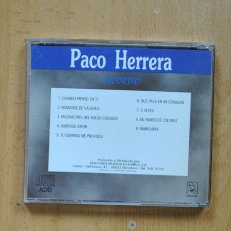 PACO HERRERA - ESCORPIO - CD
