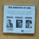 TRIO ARGENTINO EN CIBA - IRUSTA / FUGAZOT / DEMARE - CD