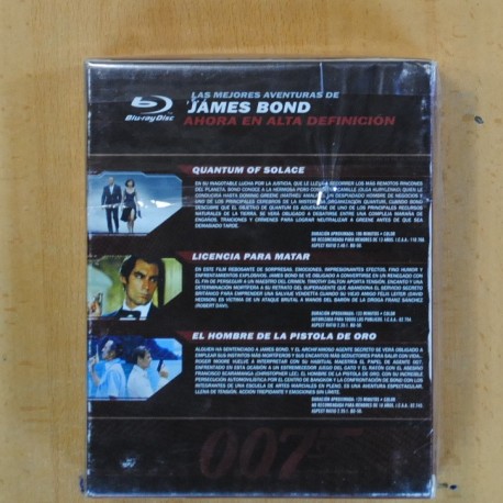 007 QUANTUM OF SOLACE / LICENCIA PARA MATAR / EL HOMBRE DE LA PISTOLA DE ORO - BLU RAY