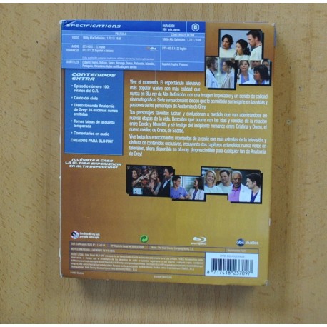 ANATOMIA DE GREY - QUINTA TEMPORADA - BLURAY