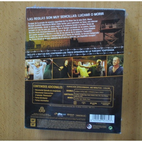PRISION BREAK - TERCERA TEMPORADA - BLURAY
