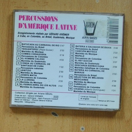 VARIOS - PERCUSSIONS D AMERIQUE LATINE - CD