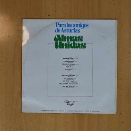 ALMAS UNIDAS - PARA LOS AMIGOS DE ASTURIAS - LP