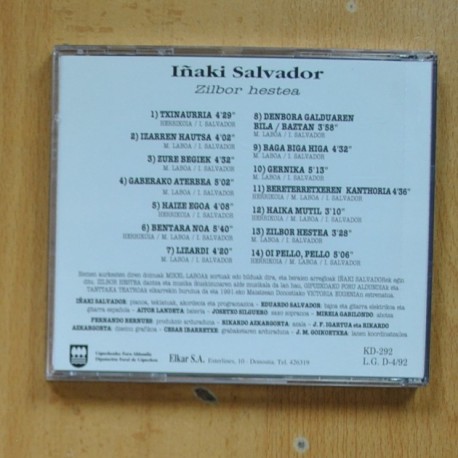 IÃAKI SALVADOR - ZILBOR HESTEA - CD