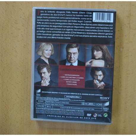 DAMAGES - CUARTA TEMPORADA - DVD