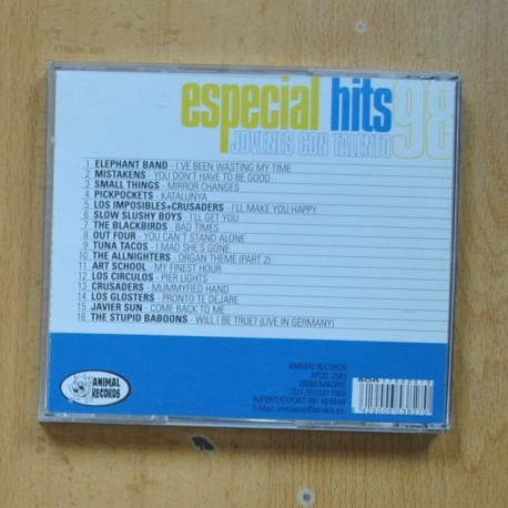 VARIOS - ESPECIAL HITS 98 JOVENES CON TALENTO - CD