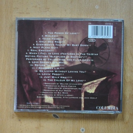 CELINE DION - THE COLOUR OF MY LOVE - CD