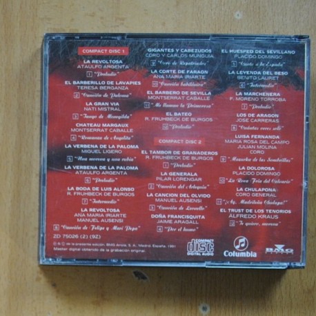 VARIOS - LOS 24 GRANDES EXITOS DE ZARZUELA - 2 CD