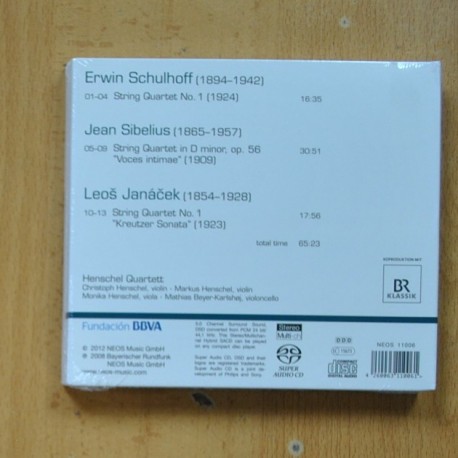 SCHULHOFF / SIBELIUS / JANACEK - STRING QUARTETS - CD